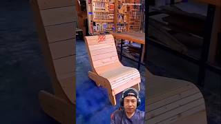 Wooden Chair For Relaxation🪑woodworking shorts remix [upl. by Allyce]