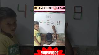 458 Solve this Equation by move 1 stick IQ LEVEL TEST shorts ytshorts iq [upl. by Alesiram990]