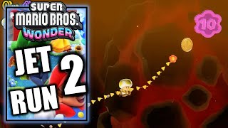 Super Mario Bros Wonder  Jet Run 2  100 All Wonder Seeds Flower Coins amp Flag [upl. by Ker]