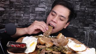 ADOBONG SITAW WITH PORK MUKBANG [upl. by Cherise]