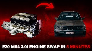 Building a BMW M54 Swapped E30 in 5 Minutes [upl. by Zaid]