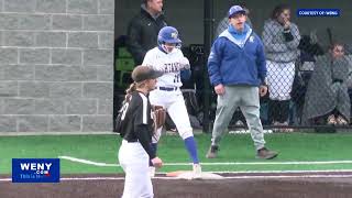 Corning softball grabs win over MaineEndwell [upl. by Anirhtak894]