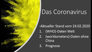 Corona Virus update 25 Februar mit Prognose deutsch [upl. by Damick]