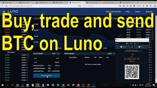 How to use Luno  Buy send and trade Bitcoin  realtime transfers [upl. by Leddy256]