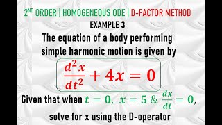 Homogeneous 2nd Order ODEs  DOPERATOR Method  Example 3 [upl. by Akcinehs162]