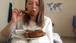 Fried Chicken  ASMR Relaxing Eating Sounds [upl. by Nawk706]