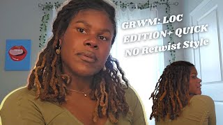 GRWM  Quick Loc Braid Out Style  Family Dinner [upl. by Calderon215]