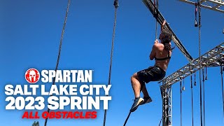 SPARTAN RACE SALT LAKE CITY SPRINT 2023  ALL OBSTACLES [upl. by Vonnie]