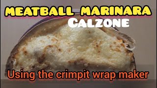 Making a meatball marinara calzone with the crimpit wrap maker simplerecipes [upl. by Nodnek]