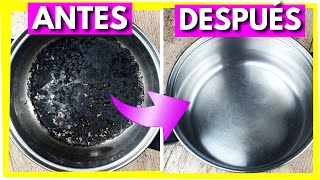 👉MIRA QUÉ TRUCO ▶ CÓMO QUITAR EL QUEMADO DE UNA OLLA POR DENTRO SIN RASPAR ¡Con SOLO 1 PRODUCTO😃 [upl. by Yanahc]