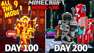 I Survived 200 Days in ALL THE MODS 9 HARDCORE MINECRAFT [upl. by Nyrad]