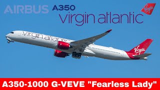 VIRGIN ATLANTIC Airbus A3501000 FEARLESS LADY Flight test and Delivery Flight Toulouse Airport [upl. by Otero]