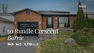 50 Rundle Crescent Barrie  Home for Sale  Faris Team [upl. by Colwin]