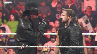 Raw Shawn Michaels interrupts Triple H and The Undertaker [upl. by Gail]