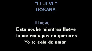 KARAOKE  Rosana  Llueve  DEMO PISTA INSTRUMENTAL [upl. by Negem666]