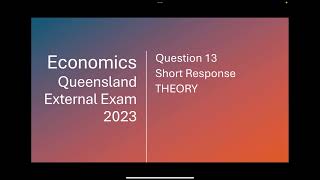 Economics 2023 QCAA External Exam Question 13 [upl. by Sherard]