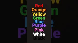 quotRed Orange Yellow Green Blue Purple Pink White Blackquot The Colors [upl. by Baynebridge836]