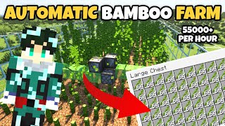 FASTEST Flying Machine BAMBOO Farm in Minecraft Tutorial 121 [upl. by Frayda383]