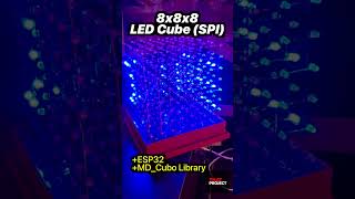 Mesmerizing 8x8x8 LED Cube with ESP32  DIY Light Show esp32 ledcube ThatProject iot arduino [upl. by Caroline]