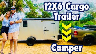 Cheapest Cargo Trailer Conversion  LESS than 3200 Ep 10 Water Hookup [upl. by Ataynik617]