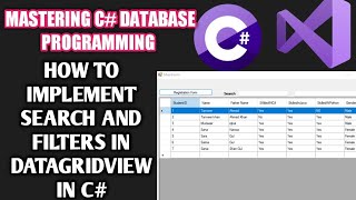 How to Implement Search in DataGridView in C Visual Studio  Search and Filters in DataGridView C [upl. by Maressa]