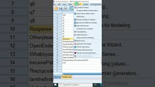 1 minute SPSS Tutorial  Convert String Case to Numeric using SPSS spsstutorial youtubeshorts [upl. by Ware]