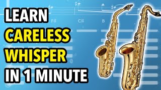 Careless Whisper Sax Tutorial  Saxplained [upl. by Eseilana8]