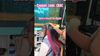 Pink Highlight Quick Weave💖🖤Half Braids Half Weave Tutorial  Start To Finish Ftulahair [upl. by Hirsch]