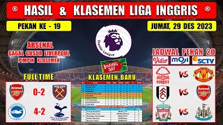 Hasil Liga Inggris Tadi Malam  ARSENAL vs WEST HAM  BRIGHTON vs TOTTENHAM  EPL 2023 Pekan Ke 19 [upl. by Mitchel412]