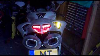 Ducati 848  1098  1198 intergrated turn signal lights [upl. by Aida225]