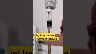 Inj Iron Sucrose 100 mg in Dialysis shortsfeed dialysismachine viralshort [upl. by Meris]