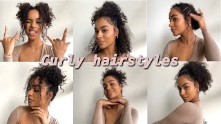 12 easy CURLY hairstyles [upl. by Terena]