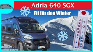 Winter im Campervan Adria 640 SGX  Winterfest  Frostschutz  Wintercamping [upl. by Thirzia]