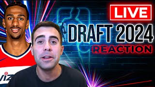 2024 NBA DRAFT LIVE REACTION [upl. by Lleuqram]