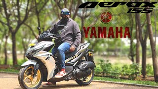 2023 New Yamaha Aerox 155 Silver Color Walkaround Review  Whats New [upl. by Ellicott]