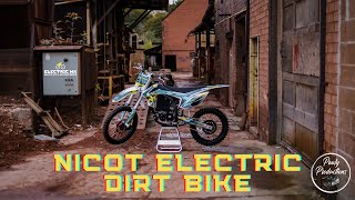 Nicot Moto EBeast  12kW Electric Dirt Bike  Riding at a 115 year old abandoned brick factory [upl. by Muslim157]