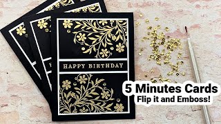 5 Minute Cards  Flip it and Emboss [upl. by Atinas]