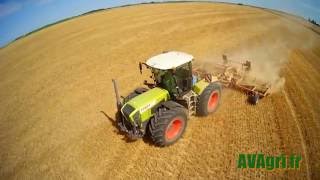 DJI amp PNJ CLAAS Xérion et HORSCH Joker au déchaumage en 2014 [upl. by Wappes]