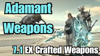 FFXIV Adamant Weapons  EX Crafted Weapons [upl. by Magnien254]