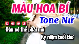 Karaoke Màu Hoa Bí Tone Nữ Beat Mới Nhất  Karaoke Tuyết Nhi [upl. by Anaujal]