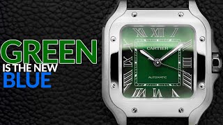 NEW Cartier Santos Green  Hands On Review [upl. by Midis388]