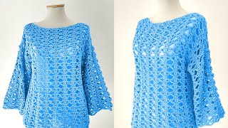 Creative💫💯 Easy Crochet Women top Pattern Sweater pattern new Shrug pattern stitch [upl. by Ahsi938]