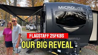 Inside look Flagstaff Micro Lite 25FKBS and Rockwood 2516S  Our Big Reveal [upl. by Epoillac]