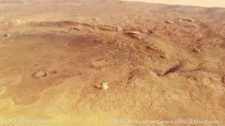 Fly over NASA Mars Perseverance rovers landing site  Jezero Crater [upl. by Ammon161]