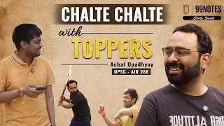 Trailer Out Chalte Chalte with Toppers ft Achal Upadhyay  Episode  2  UPSC Topper 2023 Rank 288 [upl. by Adena]