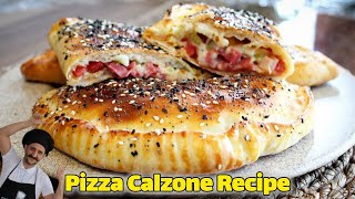 Homemade Pizza Calzone Recipe  How to Make Delicious Calzones at Home [upl. by Llerehs]