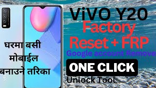 Vivo Y20 Y20i Y20S V2029 V2027 PD2034F Factory Reset  FRP Lock Remove By UnlockTool [upl. by Sass]