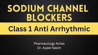 Sodium Channel blockers  Class 1 AntiArrhythmic [upl. by Llednew]