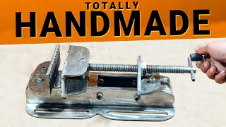 Making a Metal HeavyDuty Metal Drill Vise from Scratch [upl. by Atilrac591]