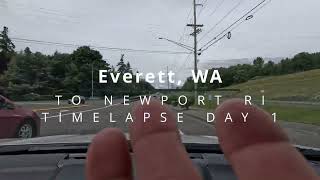 Timelapse Everett Washington to Newport Rhode Island [upl. by Vocaay497]